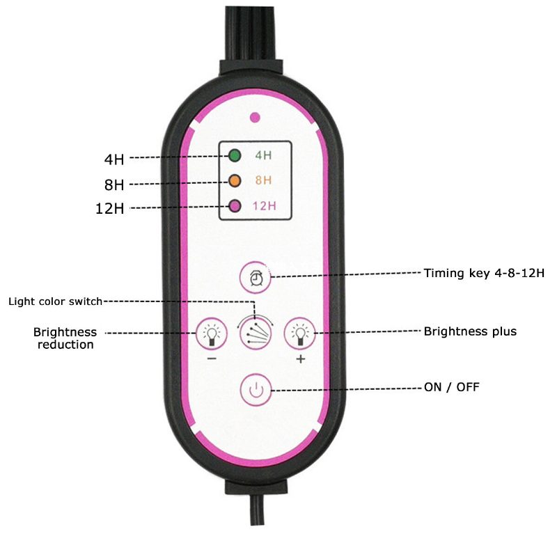 Led Grow Light Távirányítós Növénytermesztő Lámpa Lámpák Állvánnyal Beltéri Növények Számára