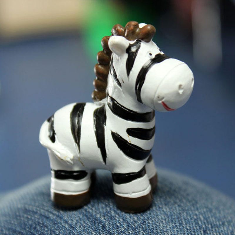 Mini Aranyos Zebra Mikro Táj Dekoráció Kerti Barkács