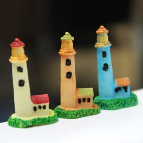 Mini Gyanta Világítótorony Mikro Táj Dekorációk Kerti Barkács Dekoráció