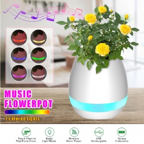 Music Flower Pot Smart Touch Plant Play Sevven Color Lamp Piano Led Lámpa Light Bluetooth