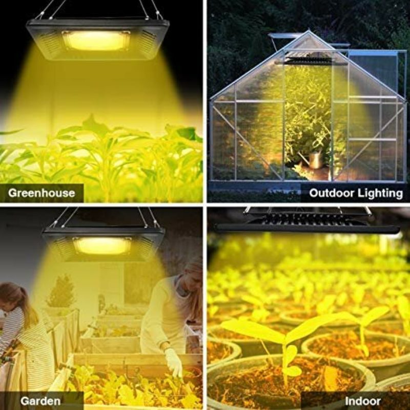 Relassy 150 W Vízálló Növényi Lámpa Kültéri Termesztéshez Napfényhez Hasonló Led Grow Lightteljes Spektrumú Cob Led-es Növekedési Zaj Nélkül Ultra Vékony Hőelvezetés A Palántaneveléshez Virágzó Gyümölcsökhöz