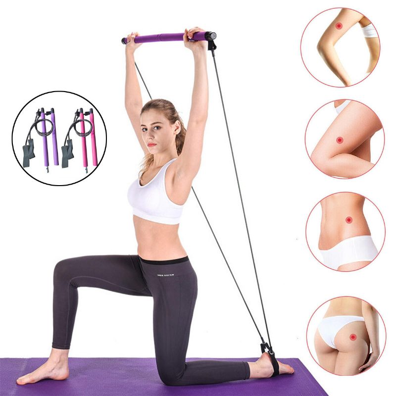 1 Db Csúszásmentes Emelő Súlyzó Fitness Jóga Bár Sport Tornaterem Stretch Rope Stick Testszépítő Edzőeszközök