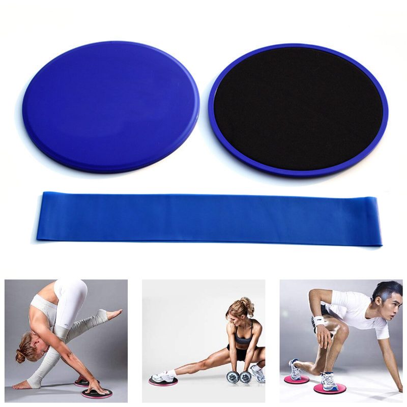 3db Fitness Core Sliders Pad Ellenálló Hevederek Csúszásgátló Csúszó Sport Jóga Szőnyegek