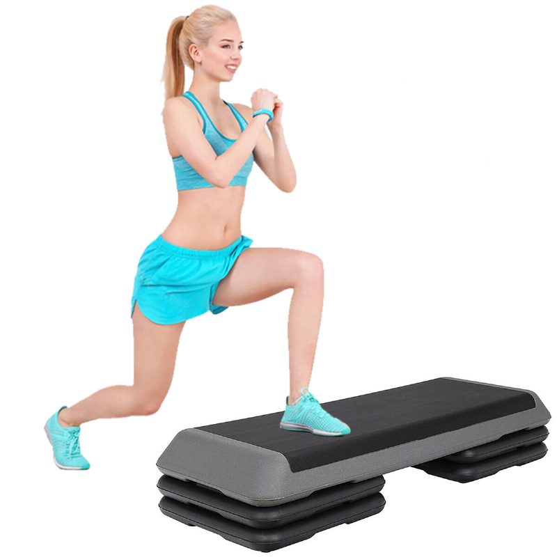 4 Emelkedős 110 cm-es Aerob Gyakorlat Stepper Edzés Kardió Fitnesz Pad