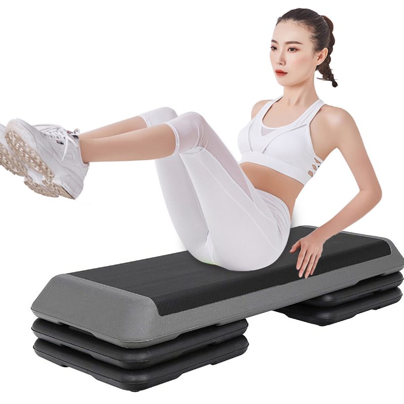 4 Emelkedős 110 cm-es Aerob Gyakorlat Stepper Edzés Kardió Fitnesz Pad