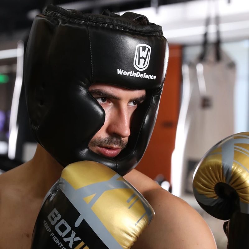 Boksz Fejfedő Teljes Arc Sisak Sparring Protector