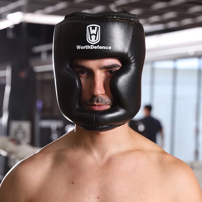 Boksz Fejfedő Teljes Arc Sisak Sparring Protector