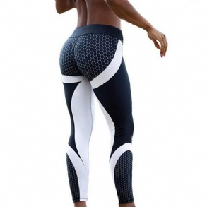 Tengoo Női Jóga Nadrág Méhsejt Nyomott Rugalmasság Tornanadrág Fitness Sport Lány Leggings