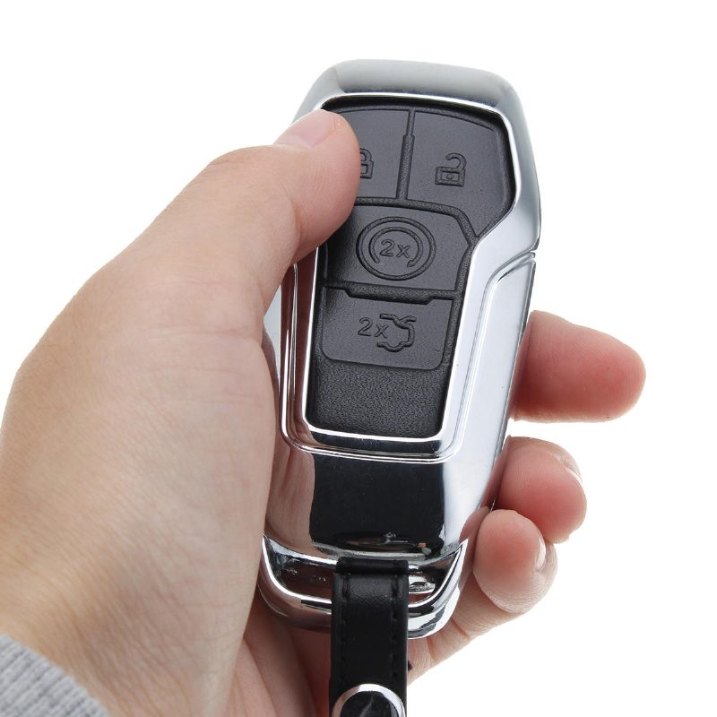 Ötvözet Smart Remote Key Shell Pu Bőr Tokborítás Ford Lincoln 4/5 Gombhoz