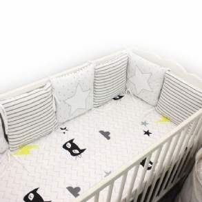 6 Panel Baby Safe Crib Bumpers Star Animált