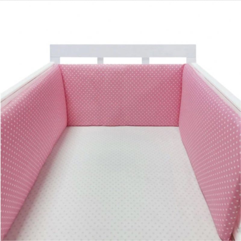 Baby Safe Crib Bumpers Polka Pink