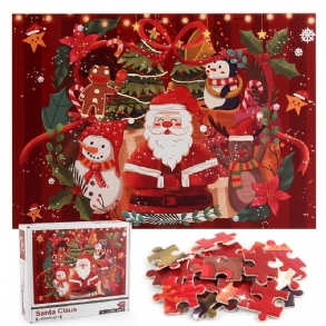 1000 Db Karácsonyi Mikulás Hóember Elk Jigsaw Puzzle Gyerekeknek Felnőtt Kirakós Játék Ajándék