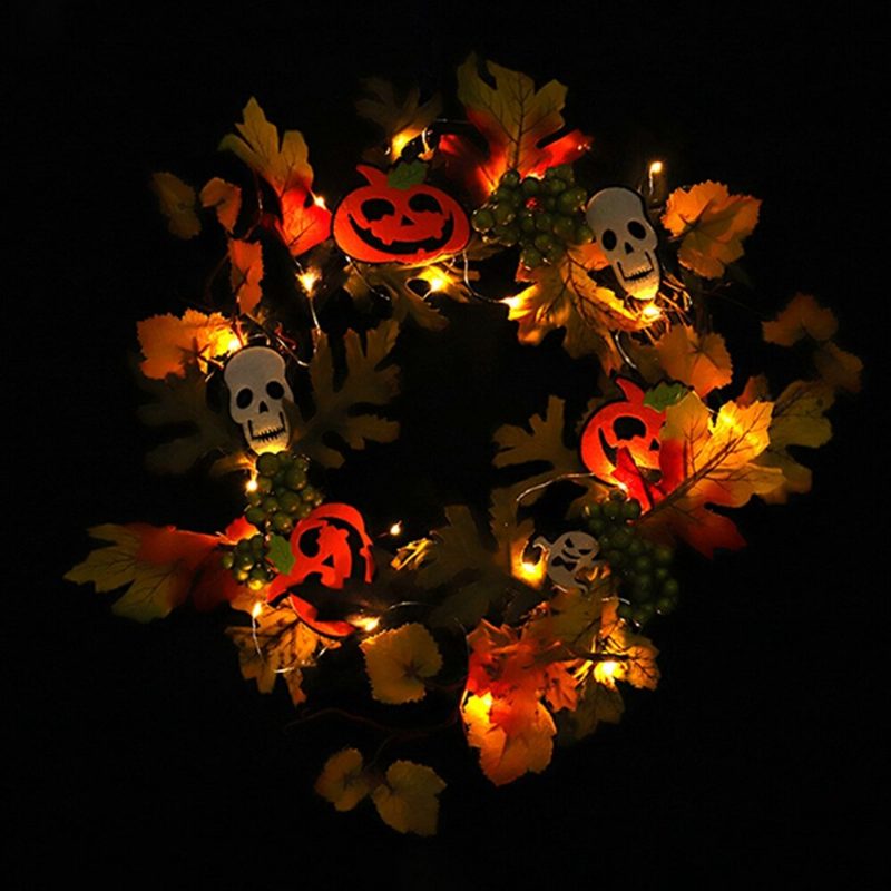 20led Halloween Party Koszorú Garland Light Otthoni Fali Díszek