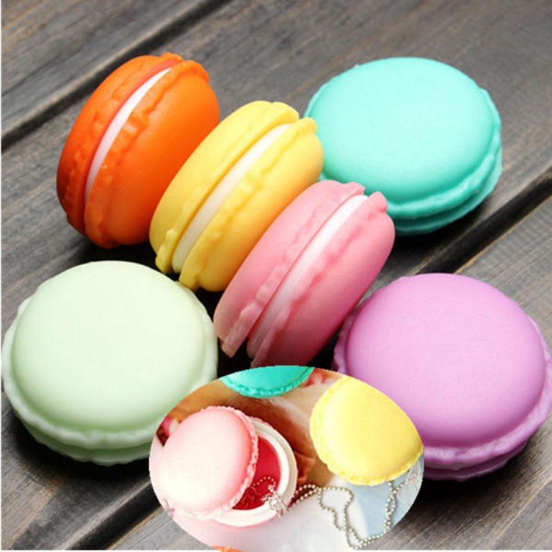 Aranyos Cukorka Színes Macaron Mini Születésnapi Ajándékdoboz Vízálló Tároló Ékszergyűrűk Tablettadoboz