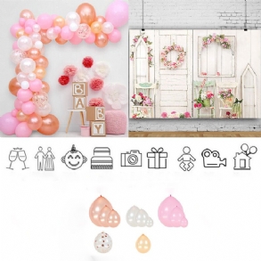 Balloon Arch Garland Készlet Rose Gold Fehér Konfetti Léggömb Szett Esküvői Születésnapi Partira