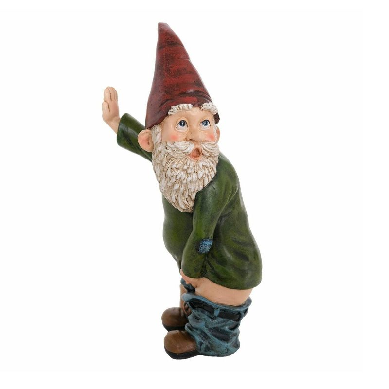 Gyanta Vicces Naughty Garden Gnome Gyep Beltéri Vagy Kültéri Dekorációhoz