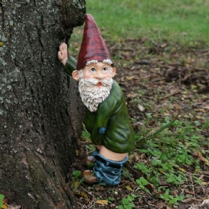 Gyanta Vicces Naughty Garden Gnome Gyep Beltéri Vagy Kültéri Dekorációhoz