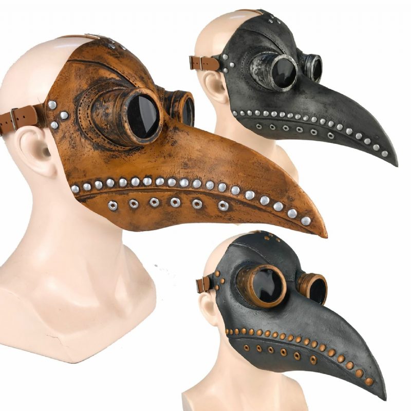 Halloween Cosplay Steampunk Plague Doctor Mask Madárcsőr Kellékek Retr Gótikus Maszkok