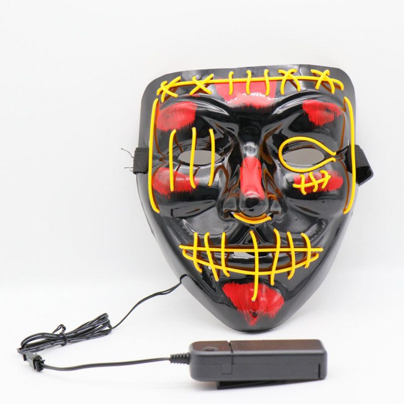 Halloween Led Többszínű Világító Maszk Világít A Purge Movie Costume Party Mask