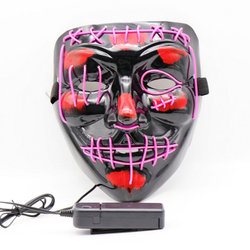 Halloween Led Többszínű Világító Maszk Világít A Purge Movie Costume Party Mask