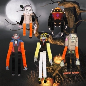 Halloween Party Dekorációs Kellékek Vicces Lógó Boszorkány Csontváz Papír Bojt Dekoráció