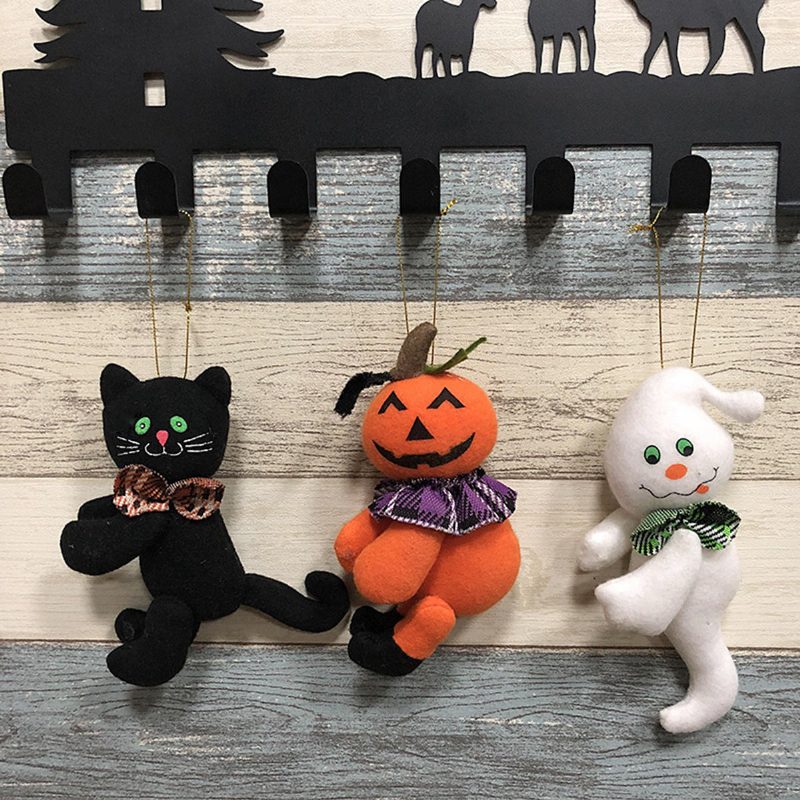 Halloween Pumpkin Cat Ghost Doll Cloth Plüssjátékklub Otthoni Remek Dekorációs Ajándék