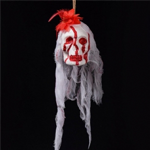 Halloweeni Dekorációk Horror Kellékek Borzalmas Csontváz Vérző Koponya Ijesztő Kísérteties Lógó Parti
