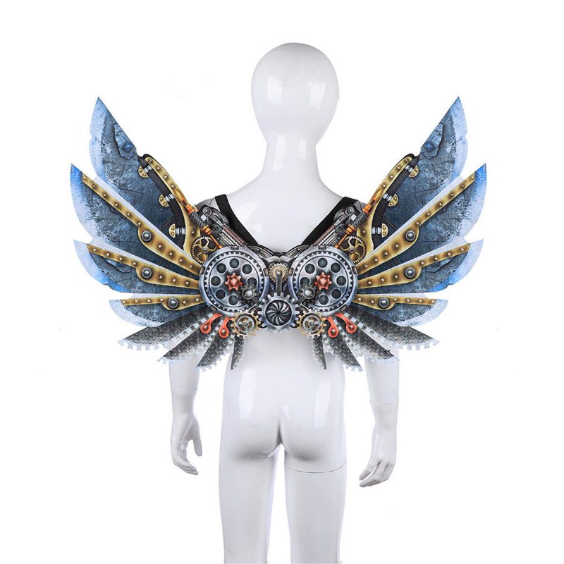 Mardi Gras Steampunk Gear Wings Cosplay Karneváli Parti Unisex Jelmez Szárnytámaszok