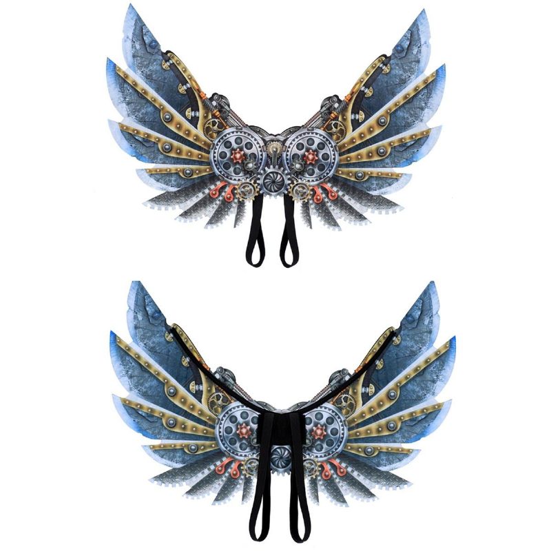 Mardi Gras Steampunk Gear Wings Cosplay Karneváli Parti Unisex Jelmez Szárnytámaszok