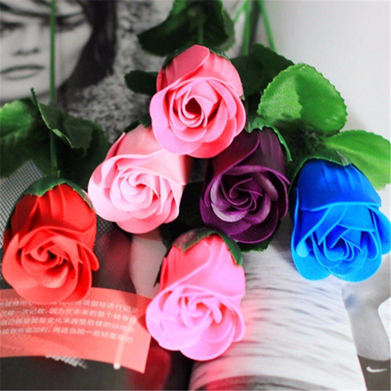 Szimulációs Mesterséges Rózsa Szappanvirág Esküvői Bulira Otthoni Dekoráció Valentin-napi Ajándék