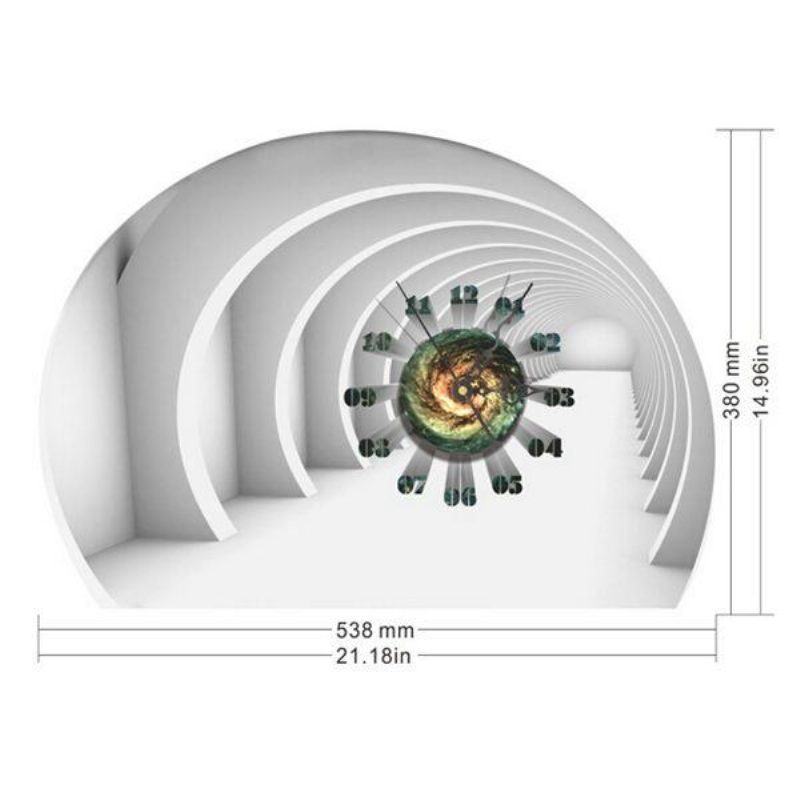 Diy Matrica Óra Tunnel 3d Fali Matricák Óra 3d Art Falióra Lakberendezés