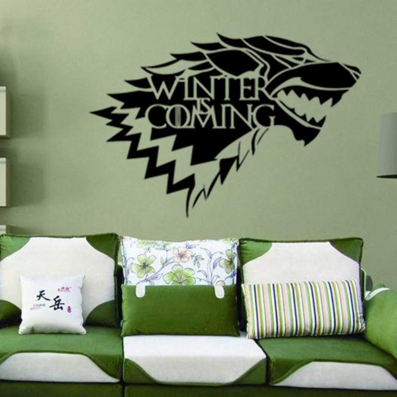 Közeleg A Trónok Harca House Stark Wolf Bakelit Matrica Hbo Tél