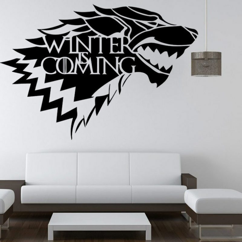 Közeleg A Trónok Harca House Stark Wolf Bakelit Matrica Hbo Tél