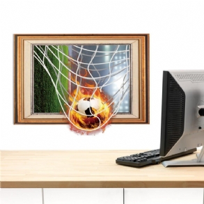 Miico Creative 3d Fire Football Frame Pvc Kivehető Otthoni Szoba Dekoratív Fali Padlódekor Matrica