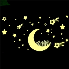 Sötét Holdfényben Világító Csillag Matricák Eltávolítható Falmatrica Vinil Matrica Falfestmény Gyerekszoba Dekoráció