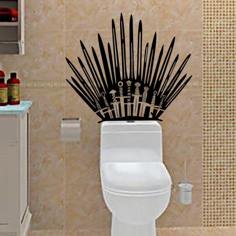 T-2 Game Props Right Iron Throne Matricák Faragott Kreatív Falmatricák Wc